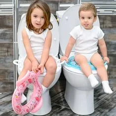Lorelli Měkké dětské sedátko na WC s držadly DOGS WHITE