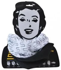 Sulov Sportovní šátek s flísem SULOV, bílo-černý