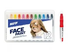 MFP Barvy na obličej a tělo 12ks v krabičce 22x14cm karneval