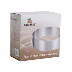 KINGHoff Obruč na dort, Dortový kroužek 16-30 cm, nastavitelný, Kh-4614