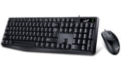 Genius KM-170, Set klávesnice a myši, drátový, CZ+SK layout, USB, černý