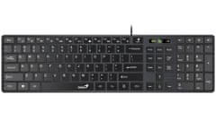 Genius SlimStar C126, Set klávesnice a myši, drátový, CZ+SK layout, USB, nízký profil,černý