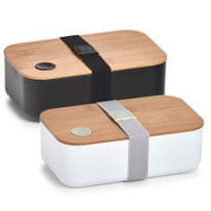 Zeller Obědová krabička s přihrádkou, 19 x 12 x 7 cm, bílá