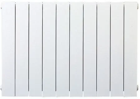 Lipovica Hliníkový radiátor PLANO - 350 - 8 články, spodní připojení PLUS, pravé, přímé, výkon 688 Wattů