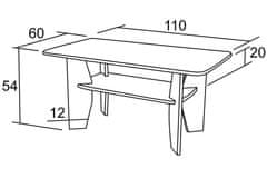 eoshop Konferenční stůl Jiří 60×110 K07 (Provedení: Hnědá)