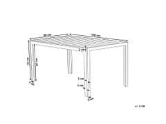 Beliani Zahradní stůl 150x90x74 cm šedý COMO