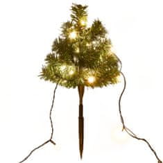 Greatstore Vánoční stromky k cestě 6 ks teplé bílé LED diody 45 cm PVC