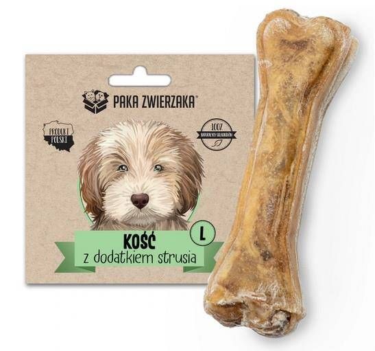 Paka Zwierzaka pamlsek pro dospělé psy pštrosí kost L 13,5 cm 70 g