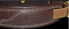 Niggeloh Kožený barvářsky obojek s obrtlíkom Classic Loden 48 - 60 cm hnědá