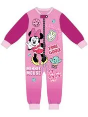 Spin Master Dívčí pyžamo overal Minnie Mouse - tm. růžové