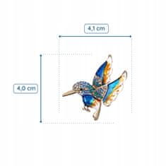 Pinets® Brož modrý kolibřík