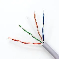 Qoltec Síťový kabel UTP | CAT6 | 305m | PVC šedý