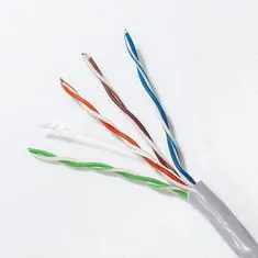 Qoltec Síťový kabel UTP | CAT5E | 305m | PVC šedý