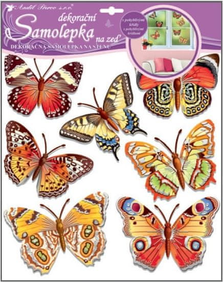 Anděl Přerov Samolepky na zeď motýli skuteční 30,5x30,5 cm