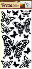 Anděl Přerov Samolepky na zeď motýli černí, 60x32cm