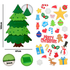 Shopdbest Kouzelný Filcový Vánoční Stromek - Osobní Dekorace pro Každého