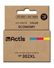 Actis Inkoust KH-302CR, alternativa HP 302XL, 18ml barevný