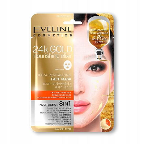 Eveline  24k gold revitalizační plátěná maska