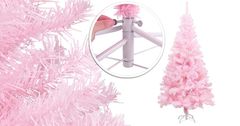 Timeless Tools Růžový umělý vánoční stromeček ve více velikostech-210 cm-ový