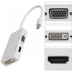 Northix Adaptér Thunderbolt / Mini DisplayPort HDMI / DVI / VGA 3v1 