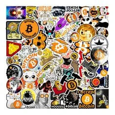 Northix Balíček samolepek - bitcoin 