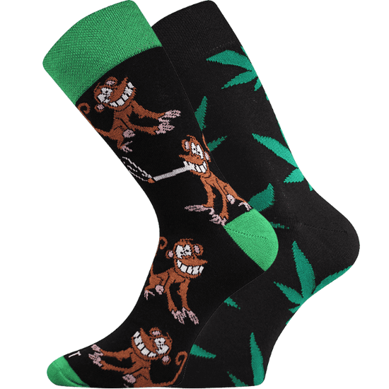 WiTSocks Veselé Ponožky Opice/konopí