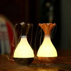 Northix Aromaterapeutický zvlhčovač a lampa Jade Bottle - Světlé dřevo 