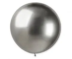Gemar latexové balónky - chromované stříbrné - lesklé - 5 ks - 80 cm