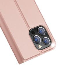 Dux Ducis Skin Pro knížkové kožené pouzdro na iPhone 14 Pro, růžové