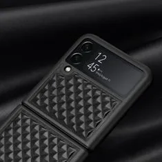 Dux Ducis Venice kožený kryt na Samsung Galaxy Z Flip 3, černý