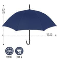 Perletti TECHNOLOGY Luxusní automatický deštník s reflexním pásem, 21726