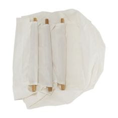 KONDELA Koš na prádlo Menork - bambus / bílá