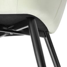 tectake 2x Židle Marilyn lněný vzhled - krémová/černá