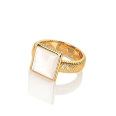 Hot Diamonds Pozlacený prsten s diamantem a perletí Jac Jossa Soul DR247 (Obvod 51 mm)