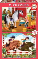 Educa  Puzzle Péče o koně 2x48 dílků