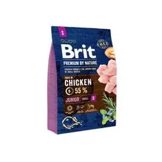 Brit Brit Premium By Nature Junior Small Chicken granule pro mladé psy malých plemen s kuřecím masem 3kg