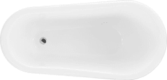 Mexen Retro volně stojící vana 150x73 cm bílá chrom nohy , sifon chrom (53251507300-00)