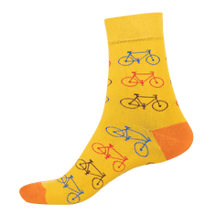 WiTSocks Veselé Ponožky Kolo žluté, 43-46