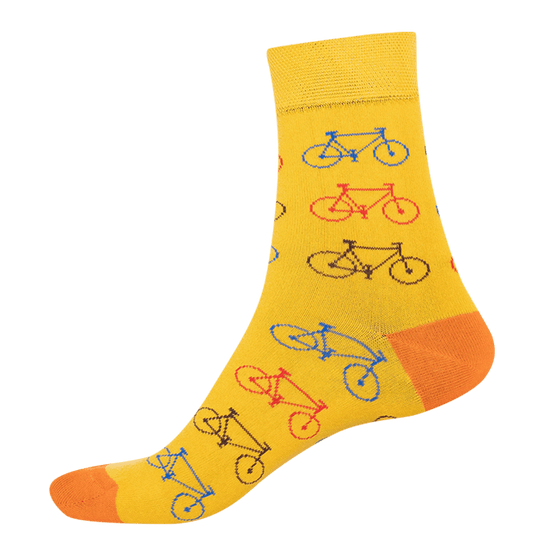 WiTSocks Veselé Ponožky Kolo žluté