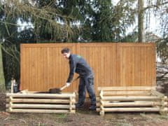 Covernit Dřevěný kompostér Natur 750 litrů, 100 x 100 x 75 cm