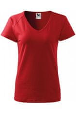 Malfini Dámské triko zúženě, raglánový rukáv, červená, XS