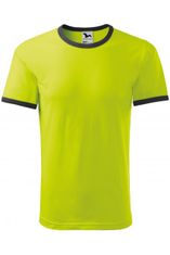 Malfini Unisex tričko kontrastní, limetková, M