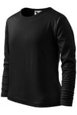Malfini Dětské tričko s dlouhým rukávem, černá, 122cm / 6let