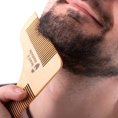 InnoVibe Dřevěný hřeben na vousy a knír - Beard & mustache - 2ks