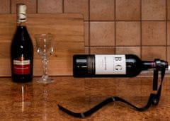 InnoVibe Stojan na víno ve tvaru stuhy - černý