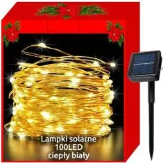 InnoVibe LED solární teplé bílé dekorativní pásky - 10 m, 100 LED
