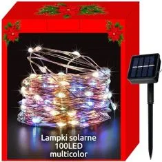 InnoVibe LED solární barevné dekorativní pásky - 10 m, 100 LED
