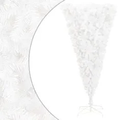 Greatstore Obrácený umělý vánoční stromek se stojanem bílý 180 cm