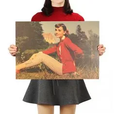 Tie Ler  Plakát Audrey Hepburn 51,5x36cm Vintage č.12 