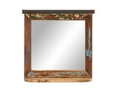 Woodkings  Zrcadlo s poličkou Gautama z recyklovaného dřeva 